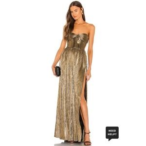 Bronx and Banco Gold Florence Strapless Maxi Gown